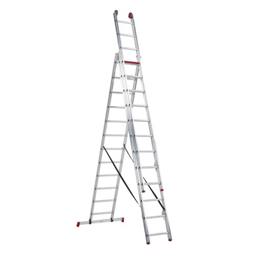 Altrex All Round driedubbele ladder ongecoat 3x12 treden