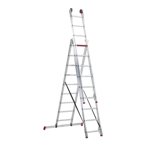 Altrex All Round driedubbele ladder ongecoat 3x9 treden