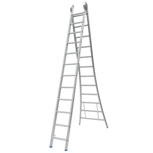 Solide 2-delige ladder gecoat 2x12 treden