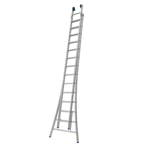 Solide 2-delige ladder gecoat 2x14 treden