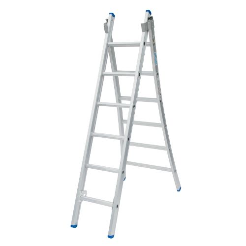 Solide 2-delige ladder gecoat 2x6 treden