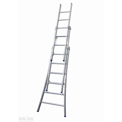 Solide 3-delige ladder gecoat 3x6 treden