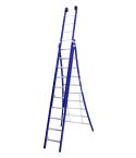 DAS atlas driedubbele ladder blauw gecoat 3x10 treden
