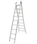 Solide 2-delige ladder gecoat 2x9 treden