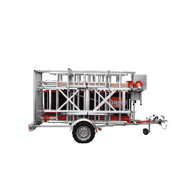 Altrex RS42 Rolsteiger 135x245 10,2 m werkhoogte Dubbele Voorloopleuning incl. Steigeraanhanger DeLuxe