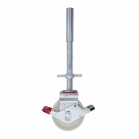 Euroscaffold Nylon Steigerwiel op Stalen Spindel 350KG per wiel