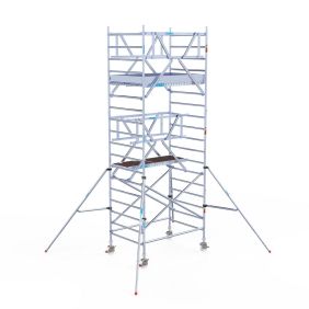 Euroscaffold Rolsteiger 135x185 6,2m werkhoogte Carbon Vloer Dubbele Voorloopleuning