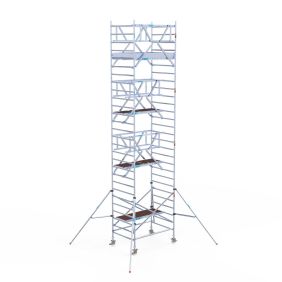 Euroscaffold Rolsteiger 135x185 9,2m werkhoogte Dubbele Voorloopleuning