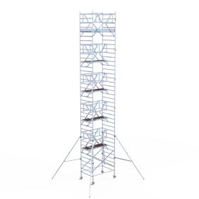 Euroscaffold Rolsteiger 135x305 12,2m werkhoogte Dubbele Voorloopleuning