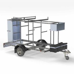 Euroscaffold Steigeraanhanger Gesloten 3,05 m (lengtemaat steiger 3,05 m)