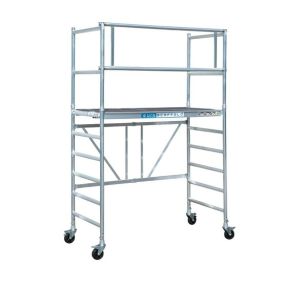 Kamersteiger 90 cm breed 4 meter werkhoogte incl. leuningframes
