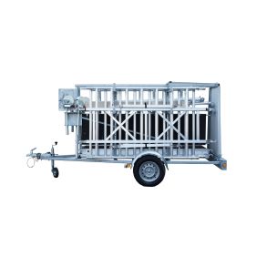 Skyworks Rolsteiger Schoren 135x245 10,2 m werkhoogte incl. Steigeraanhanger Gesloten