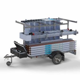 Euroscaffold Euro Rolsteiger Schoren 135x245 8,2 m werkhoogte CarbonDeck incl. Steigeraanhanger Open