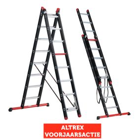 Altrex Mounter 2-delige reformladder 2x8 sporten incl. stabiliteitsbalk