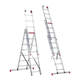 Altrex All Round 3-delige reformladder 3x7 sporten incl. stabiliteitsbalk