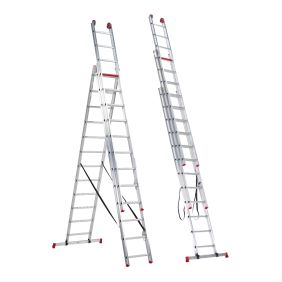 Altrex All Round 3-delige reformladder 3x12 sporten incl. stabiliteitsbalk