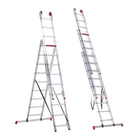Altrex All Round 3-delige reformladder 3x9 sporten incl. stabiliteitsbalk