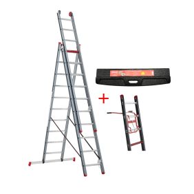 Altrex Atlantis 3x10 + laddermat + muurafhouder (set aanbieding)