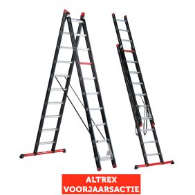 Altrex Mounter 2-delige reformladder 2x10 sporten incl. stabiliteitsbalk