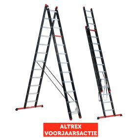 Altrex Mounter 2-delige reformladder 2x12 sporten incl. stabiliteitsbalk