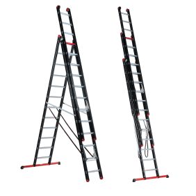 Altrex Mounter 3-delige reformladder 3x12 sporten incl. stabiliteitsbalk