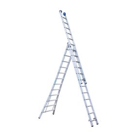 Euroscaffold reformladder driedelig uitgebogen 3x12