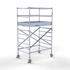 Euroscaffold rolsteiger Euro 4.2 meter werkhoogte 135 x 185 Lichtgewicht platform