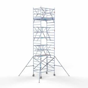 Rolsteiger dubbele voorloopleuning 8.2 meter werkhoogte 135x185 Lichtgewicht platform