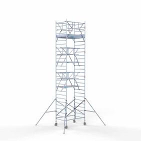 Rolsteiger dubbele voorloopleuning 9.2 meter werkhoogte 135x185 Lichtgewicht platform