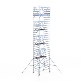 Euroscaffold Rolsteiger 135x185 10,2m werkhoogte Dubbele Voorloopleuning