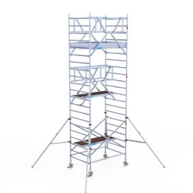 Euroscaffold Rolsteiger 135x185 7,2m werkhoogte Carbon Vloer Dubbele Voorloopleuning