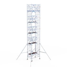 Euroscaffold Rolsteiger 135x245 11,2m werkhoogte Carbon Vloer Dubbele Voorloopleuning