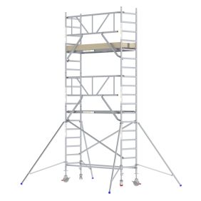 Rolsteiger Professioneel 75x305 6,2m werkhoogte Carbon-Deck Opbouw tegen Gevel
