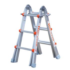 Wakü telescoopladder 4x3 treden - Max. Werkhoogte: 3.90m