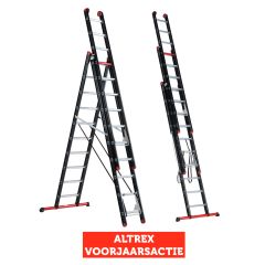 Altrex Mounter 3-delige reformladder 3x10 sporten incl. stabiliteitsbalk