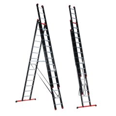 Altrex Mounter 3-delige reformladder 3x14 sporten incl. stabiliteitsbalk