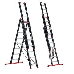 Altrex Mounter 3-delige reformladder 3x8 sporten incl. stabiliteitsbalk