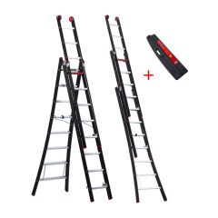 Altrex Nevada 3-delige reformladder 3x8 sporten incl. laddermat