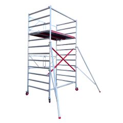 Altrex brede kamersteiger 4,5 meter werkhoogte (135x185 cm) incl. stabilisatoren