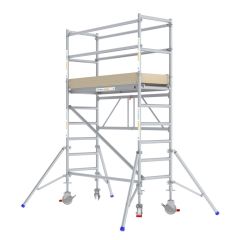 Skyworks Kamersteiger 4m werkhoogte 75x185 Compleet (A-blad ARBO-norm incl. verstelbare wielen)