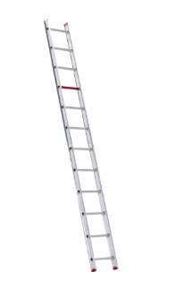 Hoe hoog is een ladder met 12 sporten?